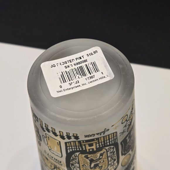 Lambeau Field Julia Gash Frosted Pint Drinking Glass Green Bay Packers Wisconsin - Picture 9 of 10